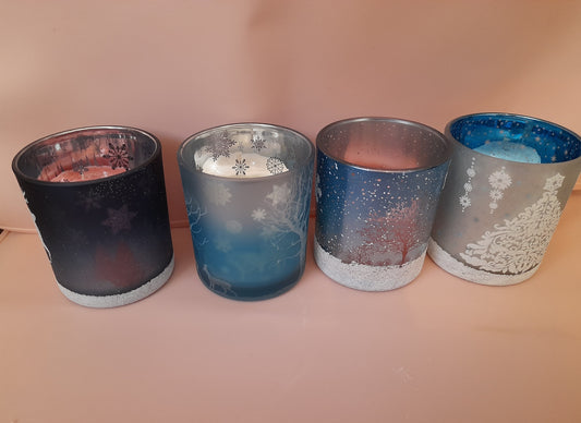 Votive Candle Jar - Christmas