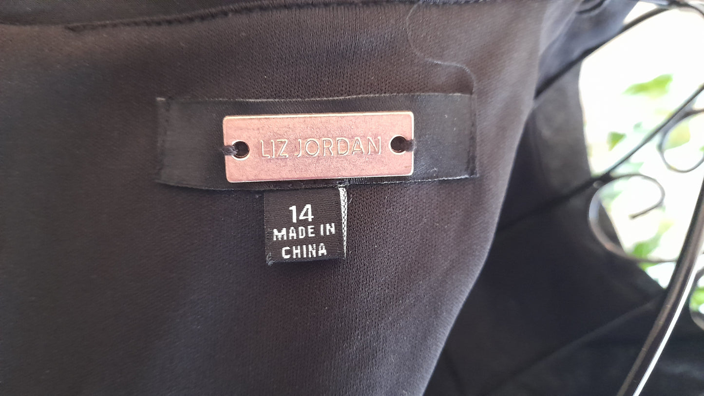 Dress - Liz Jordan Sequinned Little Black Size 14