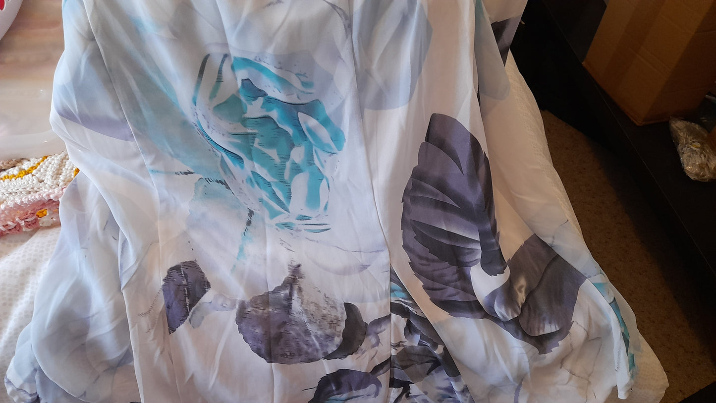 Outfit - Liz Jordan Classic Skirt & Top Set White & Blue. Top S/10, Skirt S/10