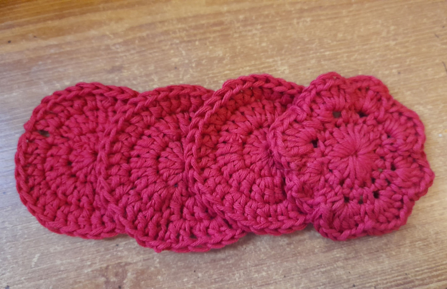 Organic Cotton Face Scrubbies (Make Up Wipes) - 4 Pack