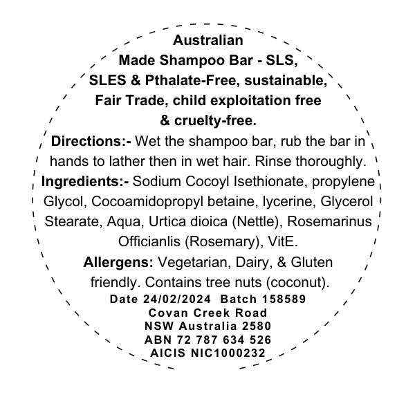 Nettle & Rosemary Paleo Shampoo Bar