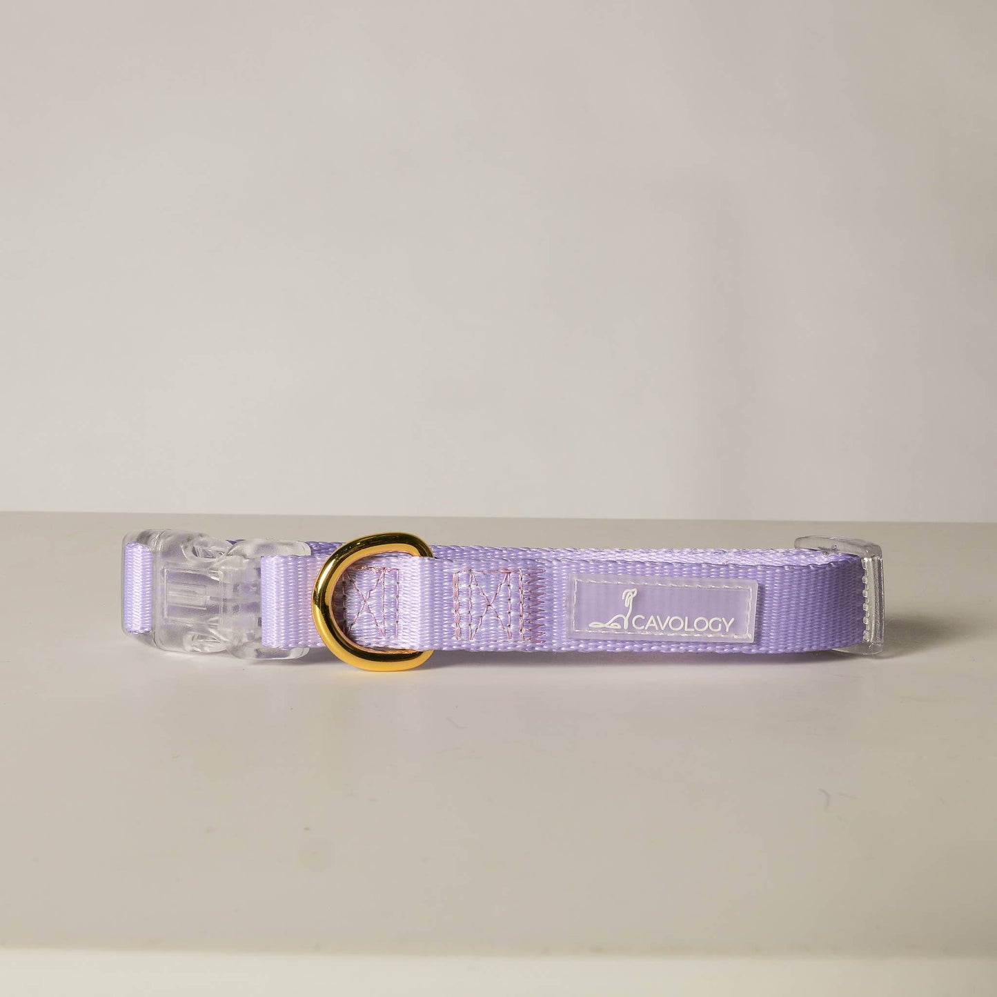 CAVOLOGY DOG COLLAR EVERYDAY LIGHTWEIGHT VINYL MINIMAL: Gold / M