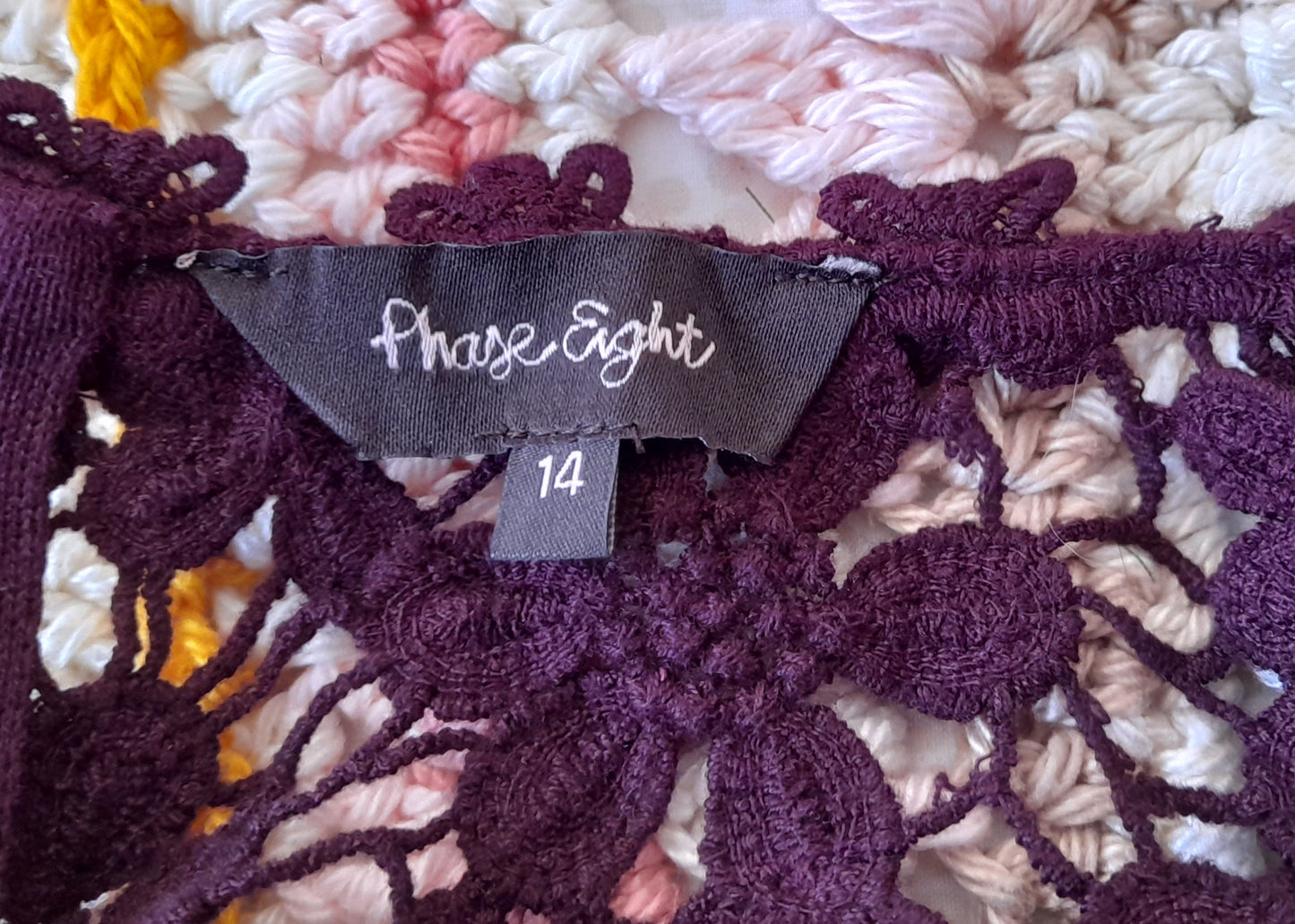 Dress - Phase Eight Lace & Knit Size 14