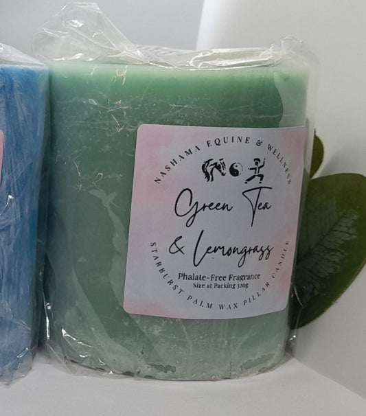 Starburst Ritual Candle - Green - Green Tea & Lemongrass 320g