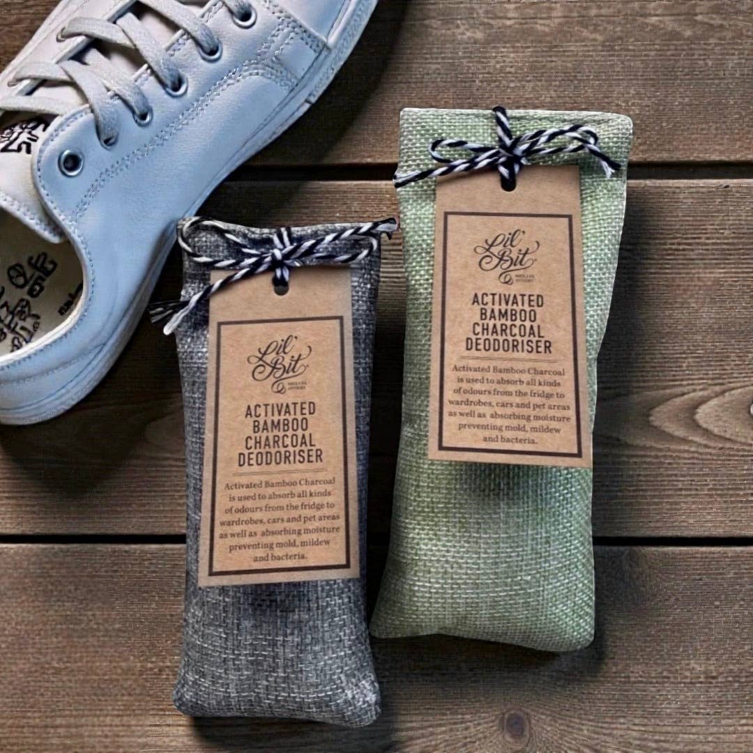 Lil'Bit Better Activated Bamboo Charcoal Deodorizer Bags, Mildew Control: Gray