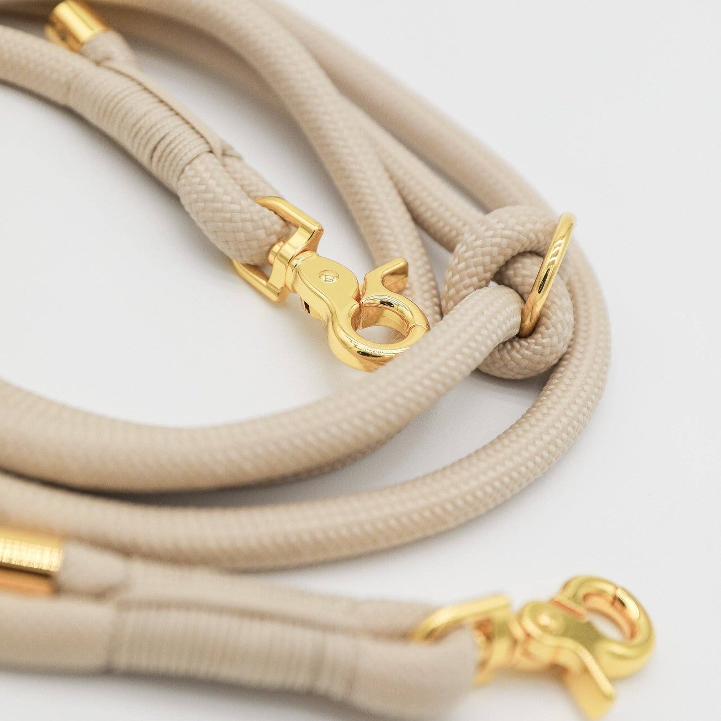 CAVOLOGY Hands Free Braided Rope Leash - Vanilla Cream: Default Title