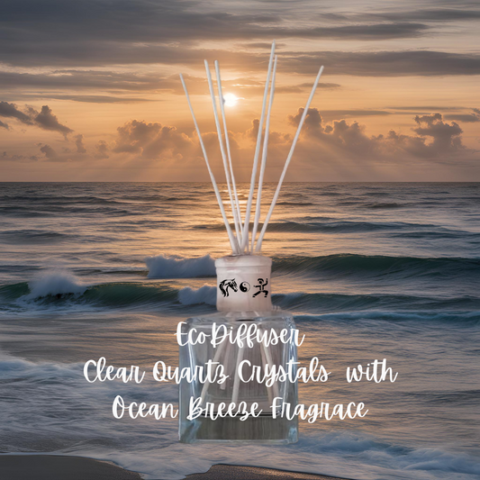 Crystal Diffuser with Clear Quartz & Ocean Breeze Fragrance