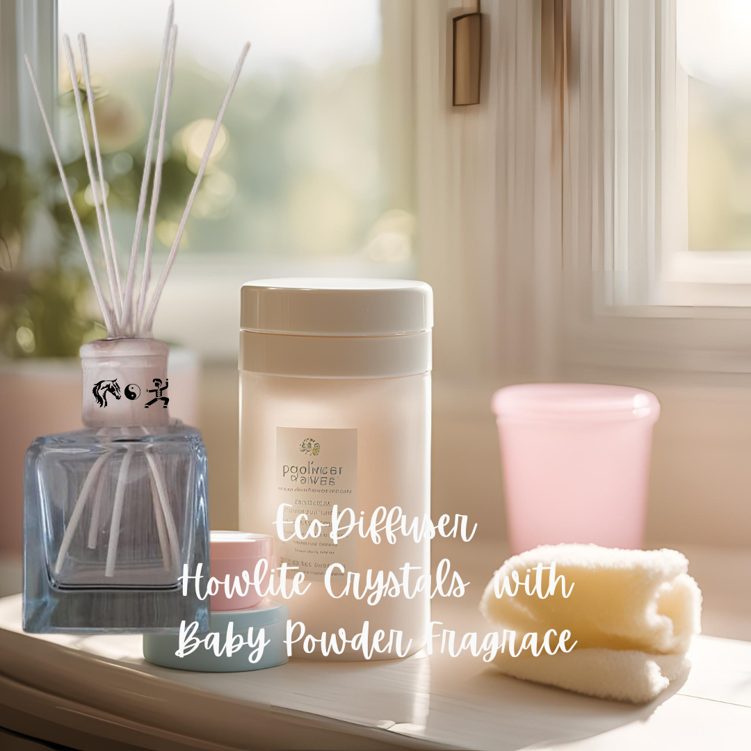 Crystal Diffuser with Howlite & Baby Powder Fragrance