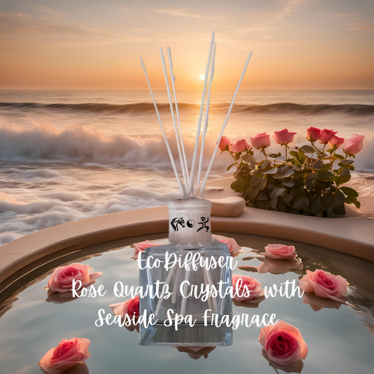 Crystal Diffuser with Rose Quartz & Seaside Spa Fragrance