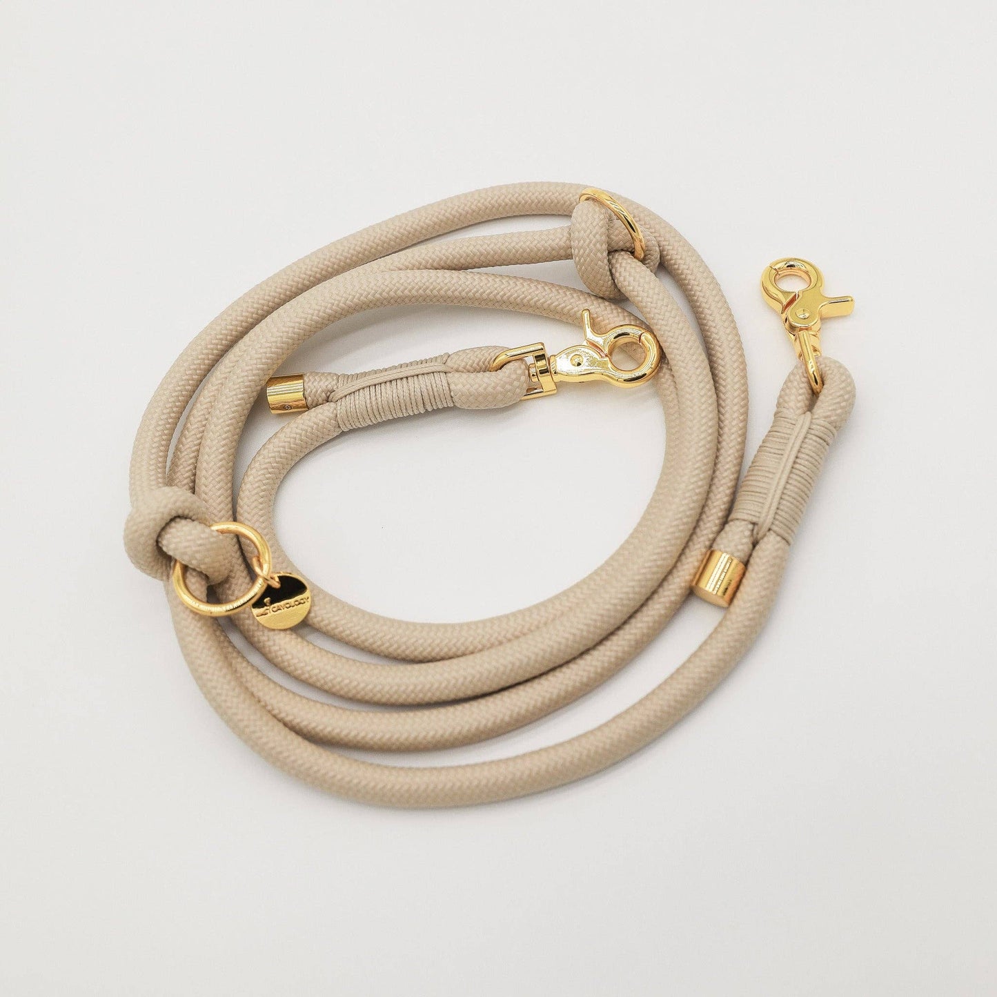 CAVOLOGY Hands Free Braided Rope Leash - Vanilla Cream: Default Title